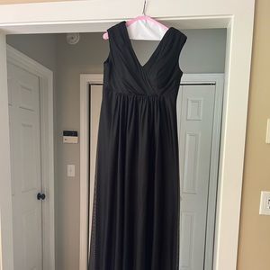 Azazie Angelina Black Maternity 14 bridesmaid dress